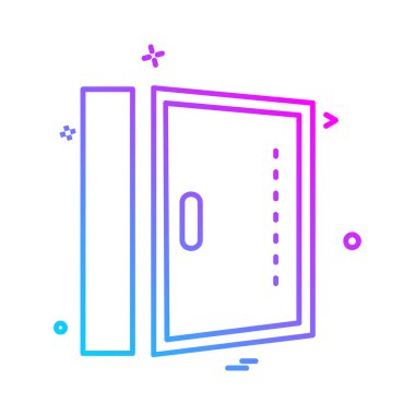 Çalışma araçlar simgesi tasarım, renkli vektör çizim 