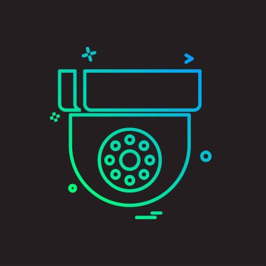 CCTV kamera simge tasarlamak vektör