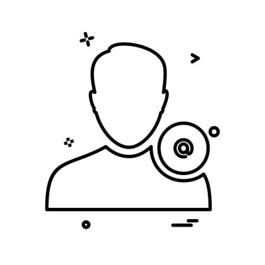 Avatar erkek simge tasarım vektörü