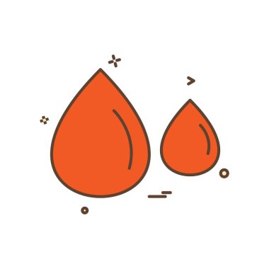 Kan simgesi tasarım, renkli vektör çizim