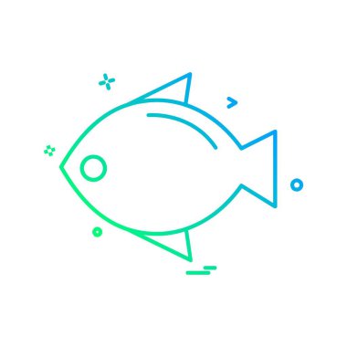 Balık simgesi tasarım vektörü