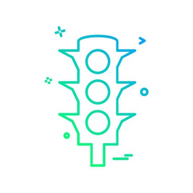 Trafik simgesi tasarım vektörü