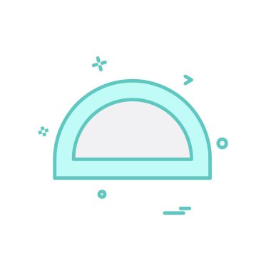 Geometri ölçek simge tasarlamak vektör