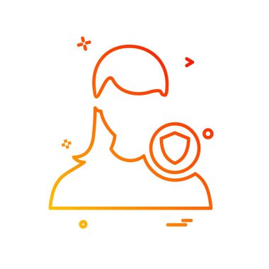 Kadın avatar simge tasarlamak vektör