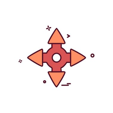 Ok simgesi tasarım vektörü