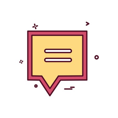 Sohbet simgesi tasarım vektörü