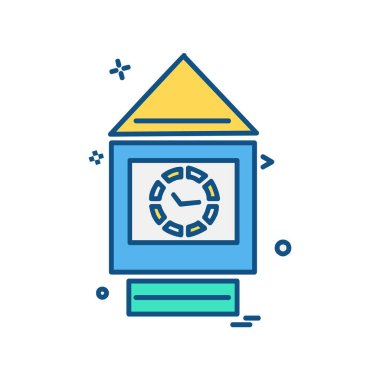 Saat simgesi tasarımı, vektör çizim