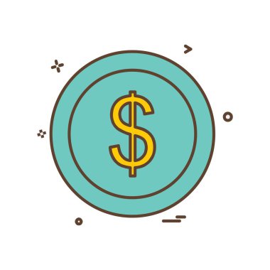 Dolar simgesi tasarım vektörü