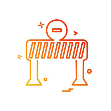 Bariyer simge tasarlamak vektör durdurmak