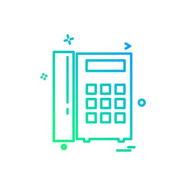 Telefon simgesi tasarım vektörü