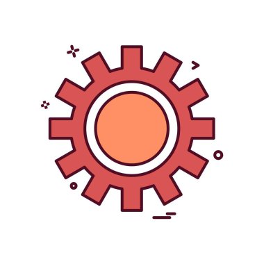 Ayar Dişli simge tasarlamak vektör 