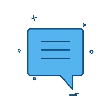 Sohbet simgesi tasarım vektörü