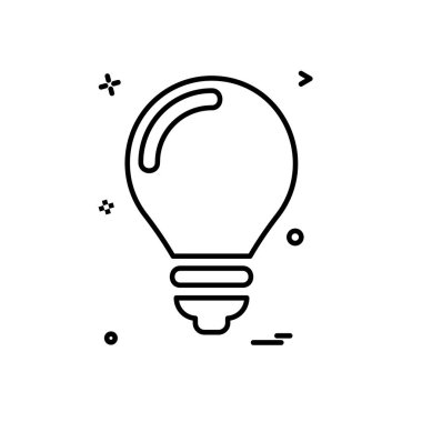 Ampul simgesi tasarım, renkli vektör çizim