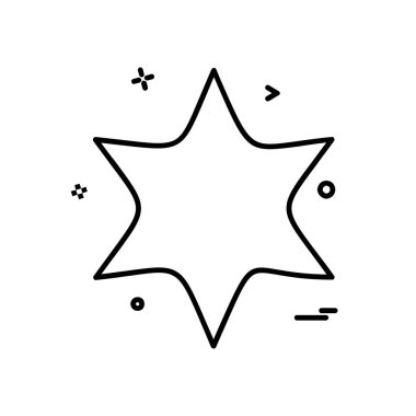 Yıldız simgesi tasarlamak vektör 