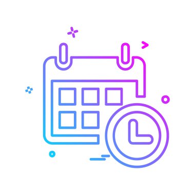 Takvim simgesi tasarım vektörü 