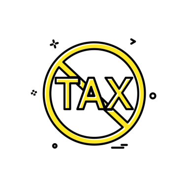 Hiçbir vergi simge tasarlamak vektör