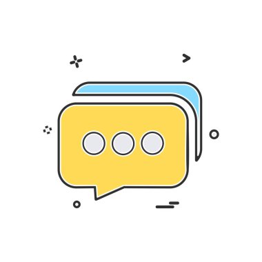 İleti simgesi tasarım vektörü