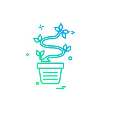 Bitki simgesi tasarım vektörü 