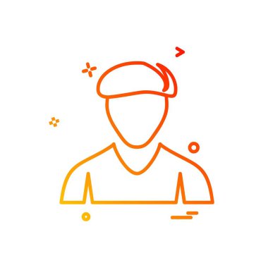 Avatar simge tasarım vektörü