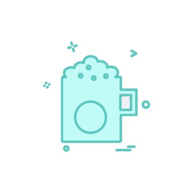 İçki simgesi tasarım, renkli vektör çizim 