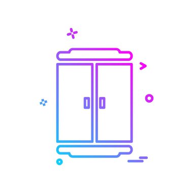 Dolap simge tasarlamak vektör 