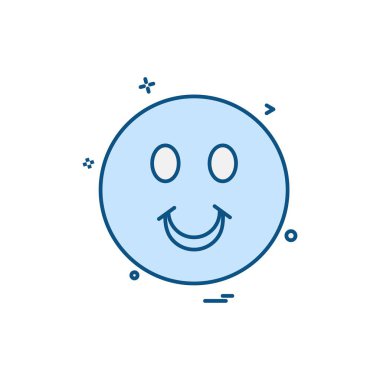 Emoji simgesi tasarım, renkli vektör çizim