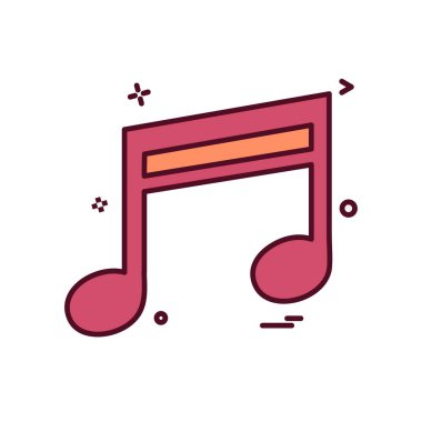 Müzik simge tasarlamak vektör