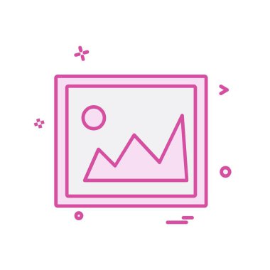 Görüntü simgesi tasarım, renkli vektör çizim