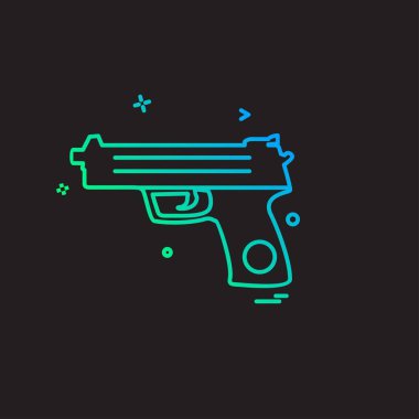 Silah simge tasarlamak vektör 