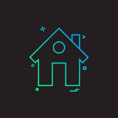 Ev simgesi tasarım vektörü 