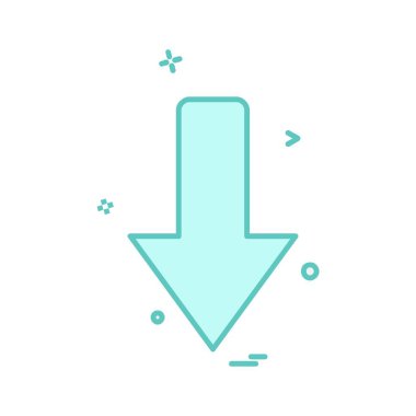 Aşağı ok simgesi tasarım vektörü