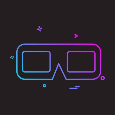 Gözlük simge tasarlamak vektör 