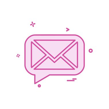 İleti simge tasarlamak vektör