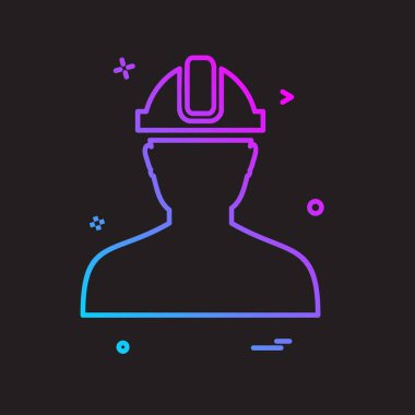 Erkek avatar simge tasarlamak vektör