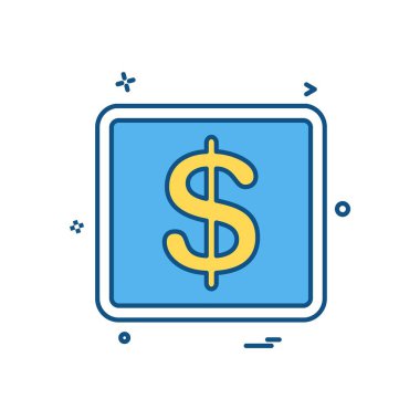 Doları simge tasarlamak vektör