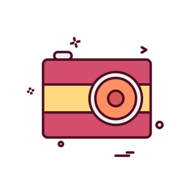 Kamera simgesi tasarım vektörü