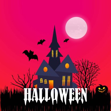 Mutlu Cadılar Bayramı Davetiyeli yaratıcı tasarım vektör