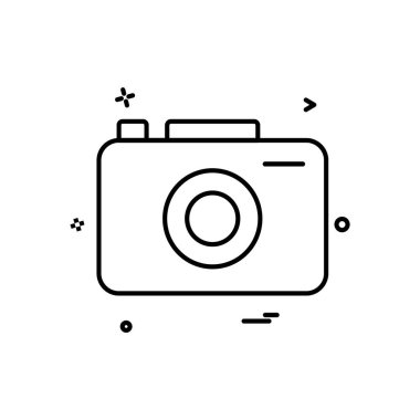 Kamera simgesi tasarım vektörü