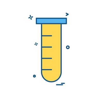 Tüp laboratuvar simge vektör tasarımı 