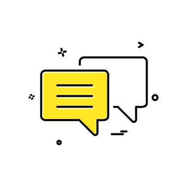 metin sohbet kabarcık simge vektör tasarımı