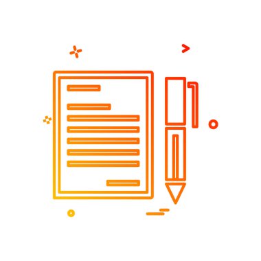 Belge simgesi tasarım vektörü