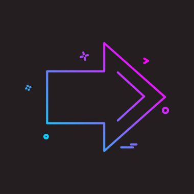 Sağ ok simge tasarlamak vektör