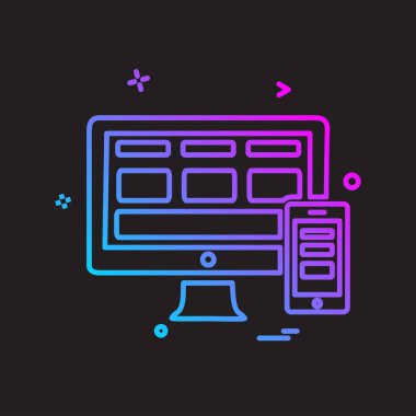 Bilgisayar simgesi tasarım vektörü