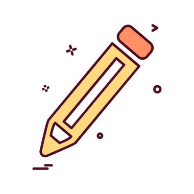 Kalem simgesi tasarım vektörü 