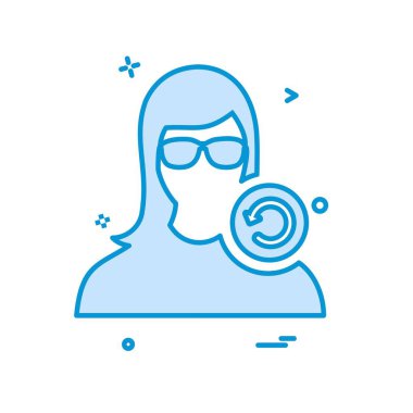 Kadın avatar simge tasarlamak vektör