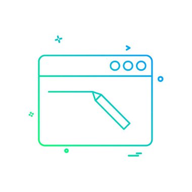 Web yerleşim simgesi tasarım vektörü