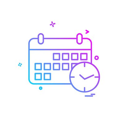 Takvim simgesi tasarım vektörü