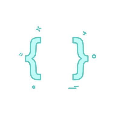 Kod simgesi tasarım vektörü