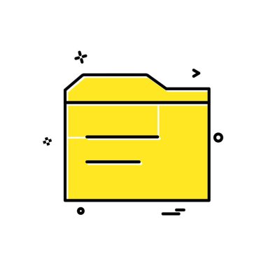 Klasör simge tasarlamak vektör