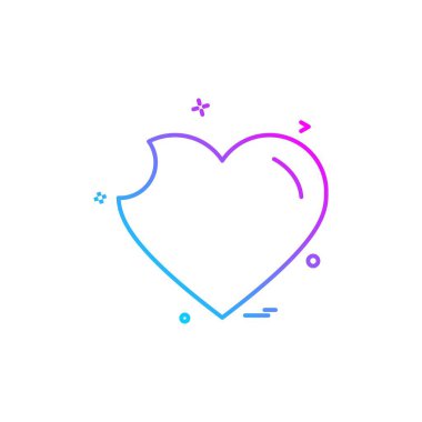 Kalp simgesi tasarım, Sevgililer günü için vektör çizim